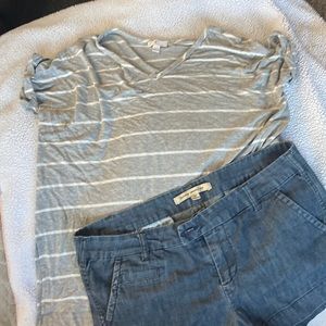 Forever 21 Jean shorts and C brand top